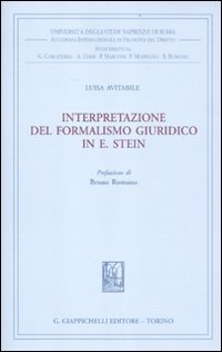 Interpretazione del formalismo giuridico in E. Stein