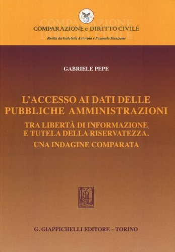 L'accesso ai dati delle pubbliche amministrazioni. Tra libert&agrave; di informazione e tutela della riservatezza. Una indagine comparata