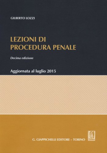 Lezioni di procedura penale