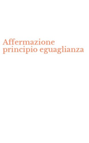 Affermazione principio eguaglianza