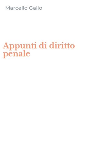 Appunti di diritto penale