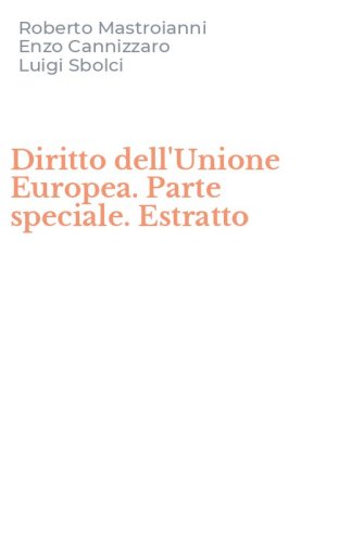 Diritto dell'Unione Europea. Parte speciale. Estratto