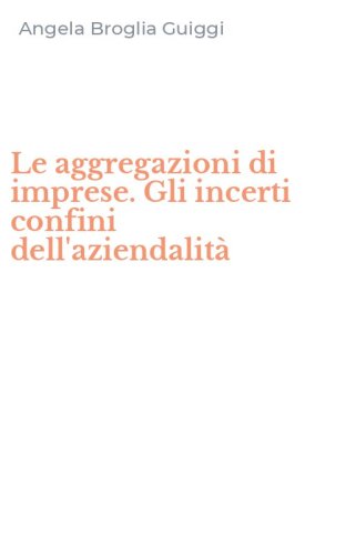 Le aggregazioni di imprese. Gli incerti confini dell'aziendalit&agrave;
