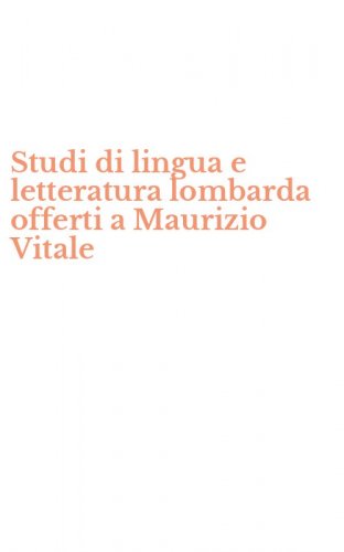 Studi di lingua e letteratura lombarda offerti a Maurizio Vitale