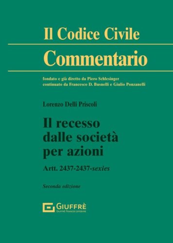 Il recesso dalle societ&agrave; per azioni