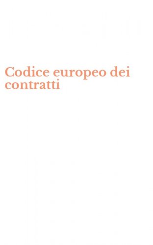 Codice europeo dei contratti