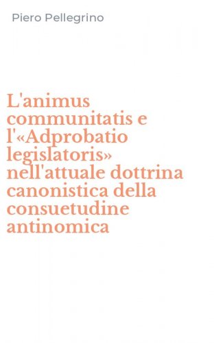 L'animus communitatis e l'&laquo;Adprobatio legislatoris&raquo; nell'attuale dottrina canonistica della consuetudine antinomica