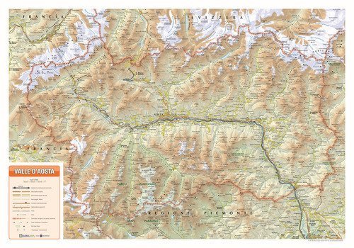 Valle d'Aosta 1:125.000 (carta in rilievo regionale)