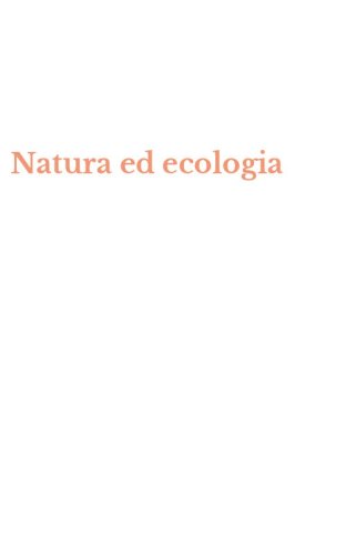 Natura ed ecologia