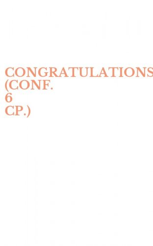 CONGRATULATIONS (CONF. 6 CP.)