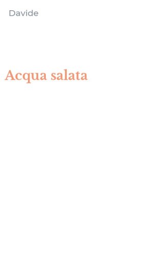 Acqua salata