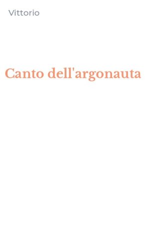 Canto dell'argonauta