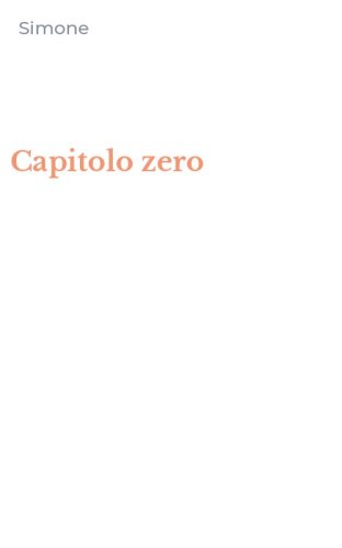Capitolo zero