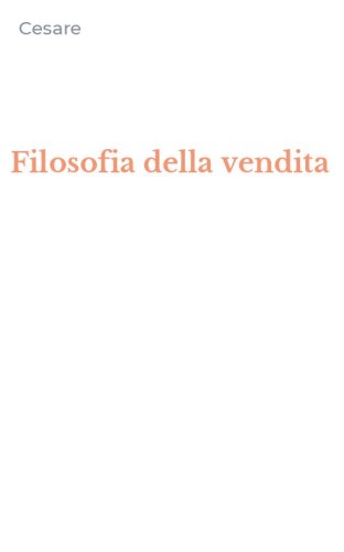 Filosofia della vendita