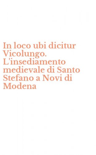 In loco ubi dicitur Vicolungo. L'insediamento medievale di Santo Stefano a Novi di Modena