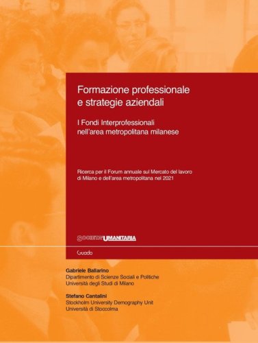 Formazione professionale e strategie aziendali. I Fondi Interprofessionali nell'area metropolitana milanese