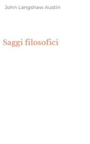 Saggi filosofici