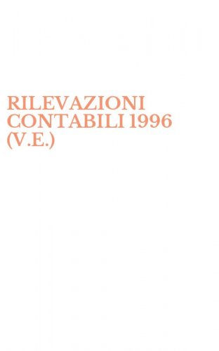 RILEVAZIONI CONTABILI 1996 (V.E.)
