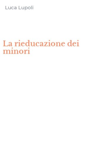 La rieducazione dei minori