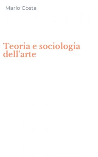 Teoria e sociologia dell'arte