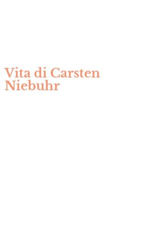 Vita di Carsten Niebuhr