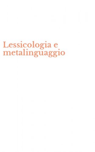 Lessicologia e metalinguaggio