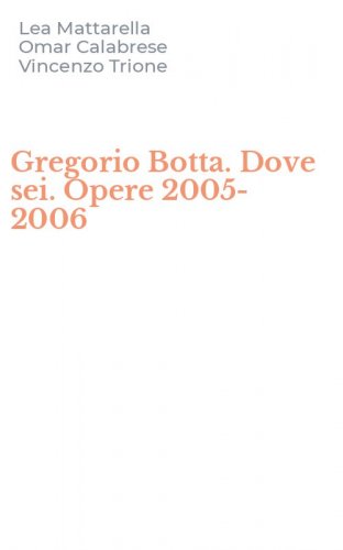 Gregorio Botta. Dove sei. Opere 2005-2006