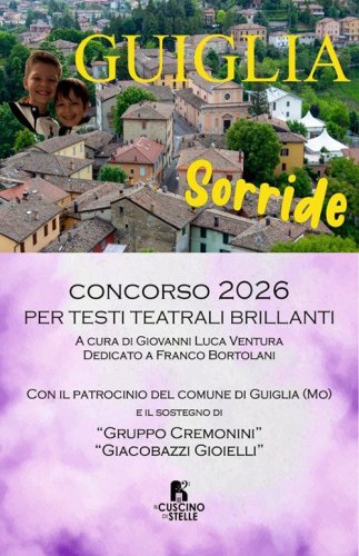 Guiglia sorride. Concorso 2026 per testi teatrali brillanti