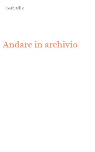 Andare in archivio