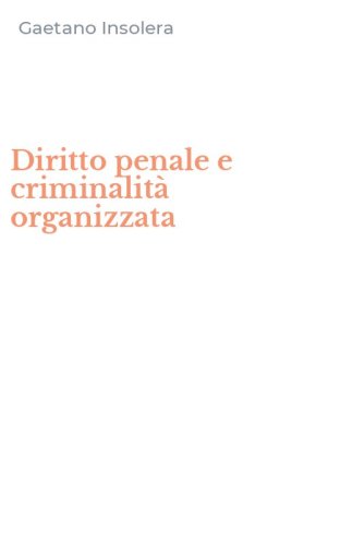 Diritto penale e criminalit&agrave; organizzata