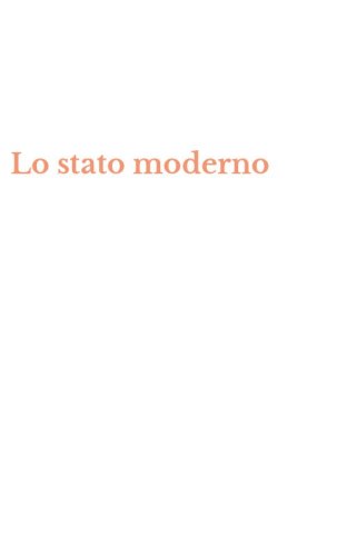 Lo stato moderno