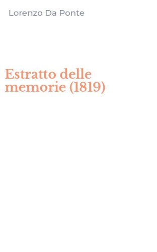 Estratto delle memorie (1819)