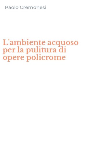 L'ambiente acquoso per la pulitura di opere policrome