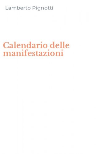 Calendario delle manifestazioni