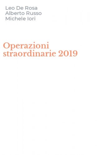 Operazioni straordinarie 2019