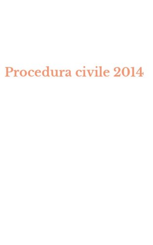Procedura civile 2014