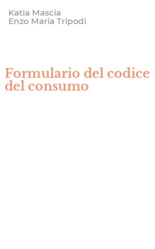 Formulario del codice del consumo
