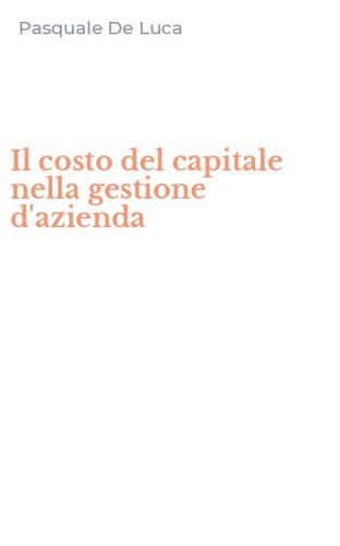 Il costo del capitale nella gestione d'azienda