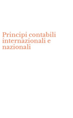 Principi contabili internazionali e nazionali
