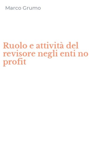 Ruolo e attivit&agrave; del revisore negli enti no profit