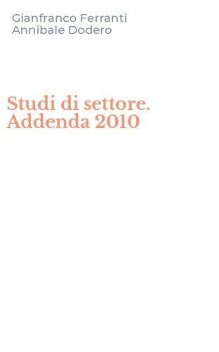 Studi di settore. Addenda 2010