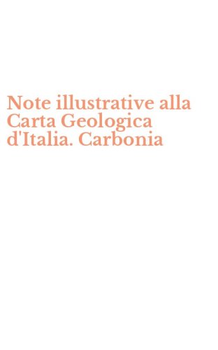 Note illustrative alla Carta Geologica d'Italia. Carbonia
