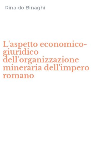 L'aspetto economico-giuridico dell'organizzazione mineraria dell'impero romano