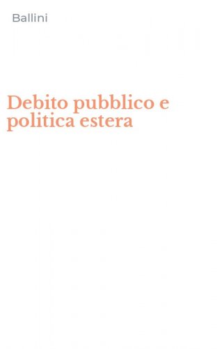 Debito pubblico e politica estera