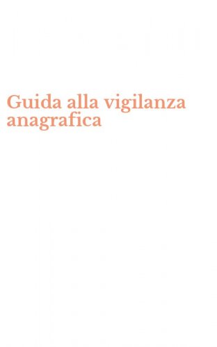 Guida alla vigilanza anagrafica