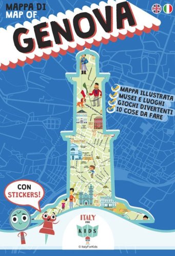 Mappa di Genova illustrata. Con adesivi