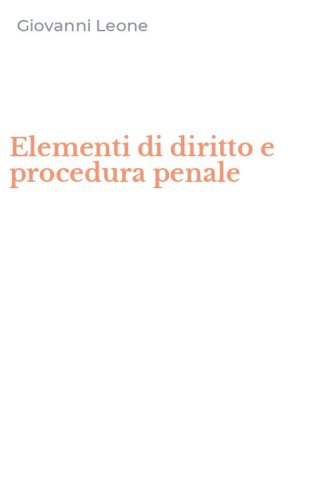 Elementi di diritto e procedura penale