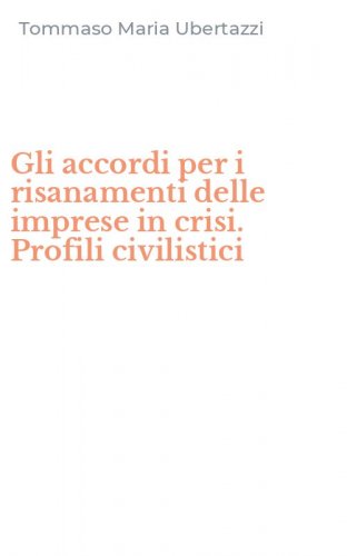 Gli accordi per i risanamenti delle imprese in crisi. Profili civilistici