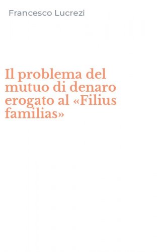 Il problema del mutuo di denaro erogato al &laquo;Filius familias&raquo;