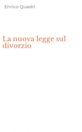 La nuova legge sul divorzio